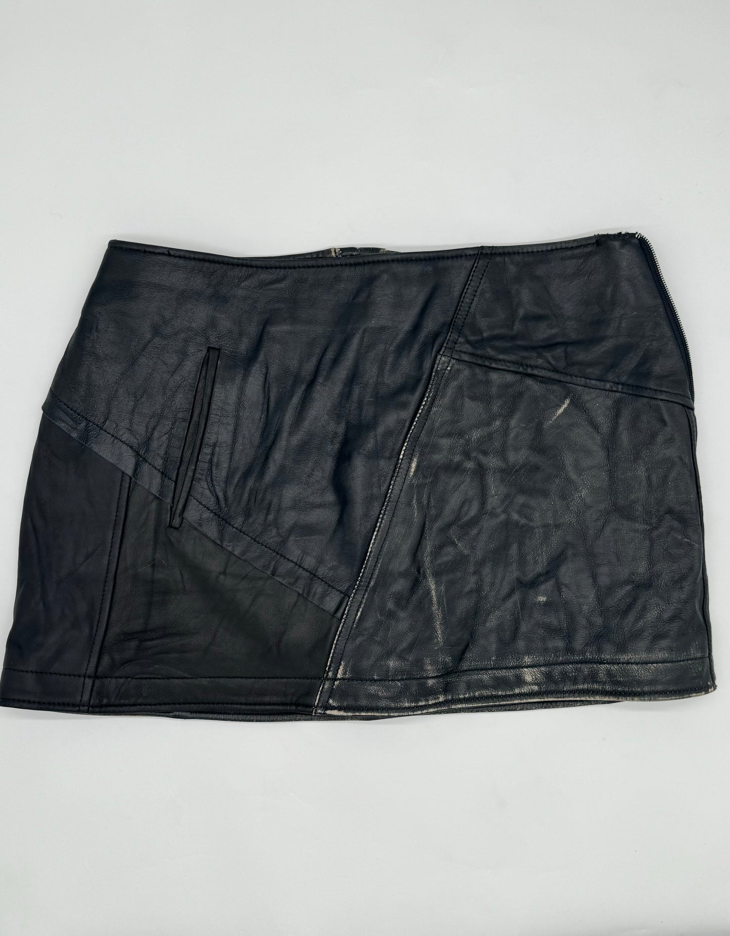 ACNE STUDIOS PATCHWORK LEATHER SKIRT