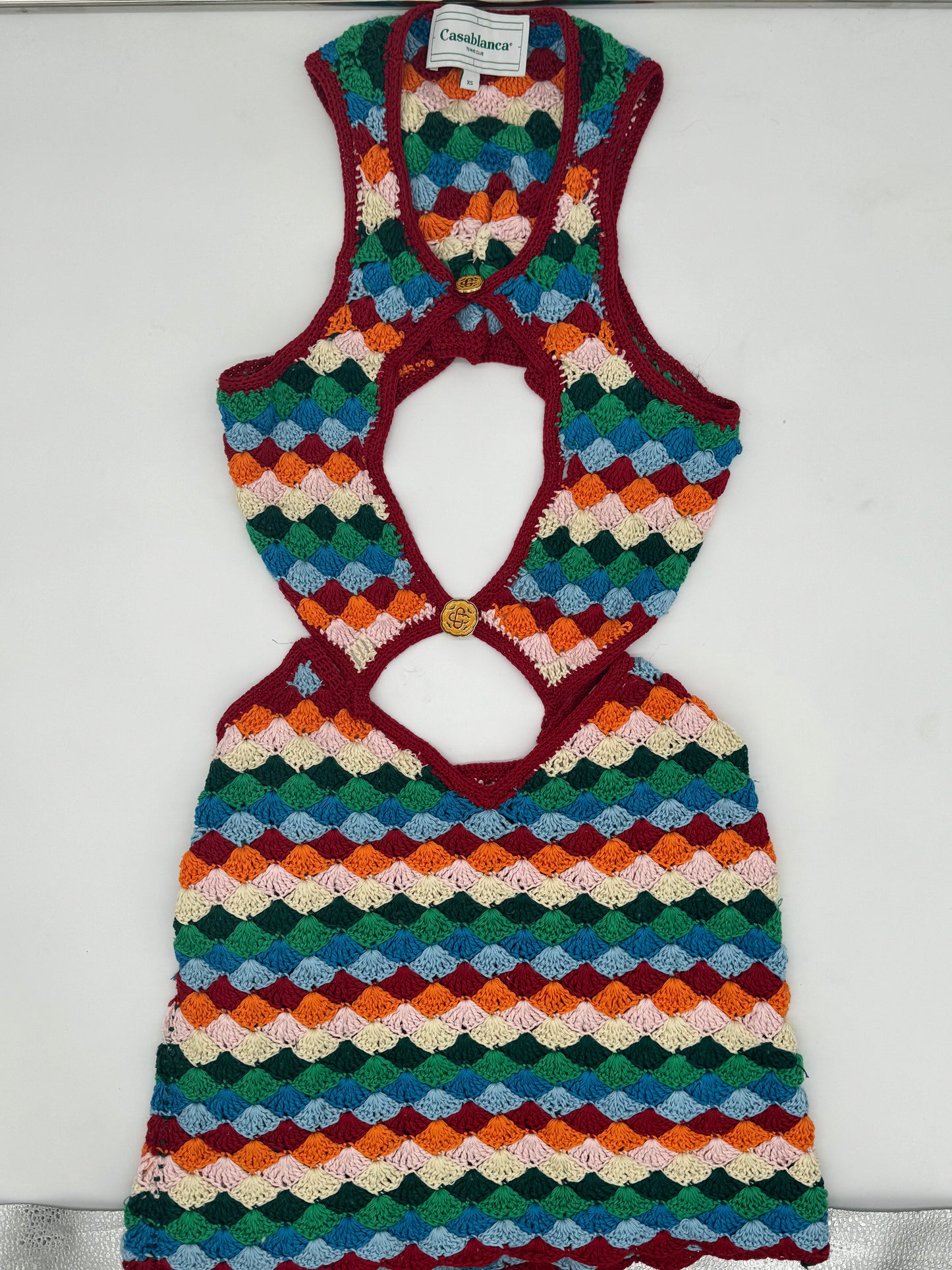 CASABLANCA SHELL CROCHET DRESS